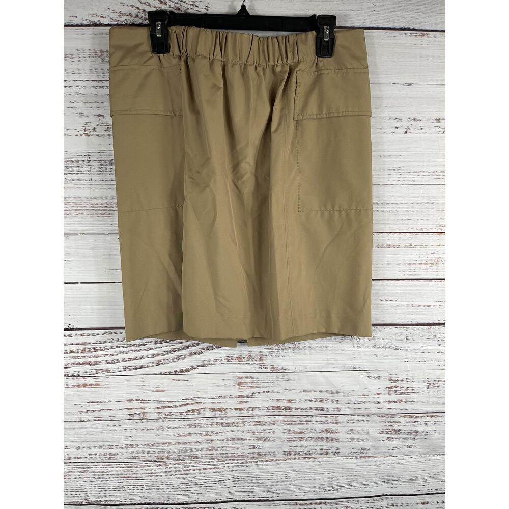 Sinclaire Skirt Women's 12 Camel Khaki Katha Paperbag Midi Career Pockets New